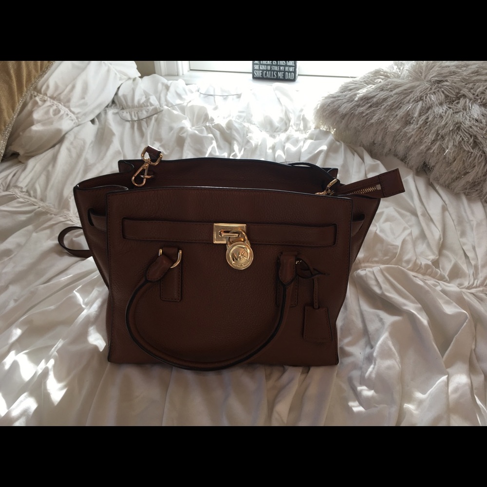 Michael Kors Brown Leather Classic Satchel Bag